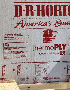 Photo of Ox Thermo-Ply product in use on a DR Horton project.